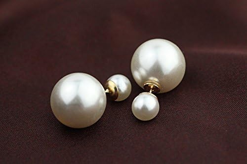 Amazon Chikfee ダブル パール ピアス 軽量 パールキャッチ バックキャッチ ランダムピアス ディオール風 リバーシブル 大きめ デザインキャッチ ピアス 通販