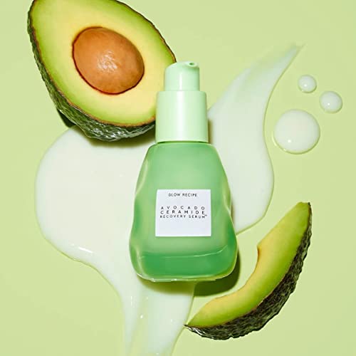 Glow Recipe Smooth + Soothe Duo - Strawberry Smooth Aha Bha Salicylic Acid Serum & Avocado Ceramide Serum (30Ml/Ea) - Avocado Butter Hydrating Face Serum & Daily Hyaluronic Acid Serum To Brighten Skin #TOP5