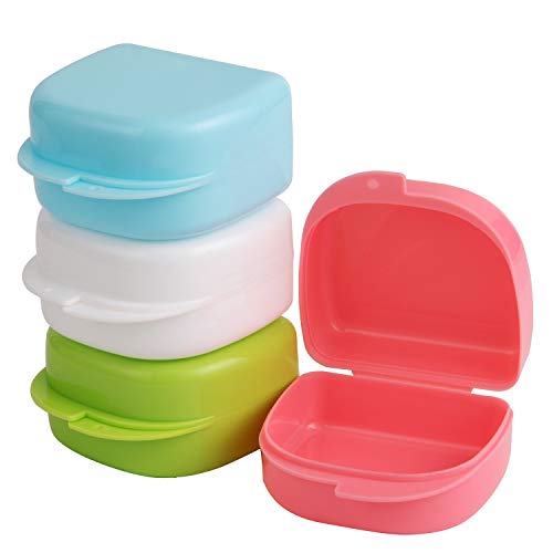 Retainer Case for Night Guards, Aligner Trays, Mouth Guard, Mouthguard,Denture Storage Case,retainer holder(4 Pack)