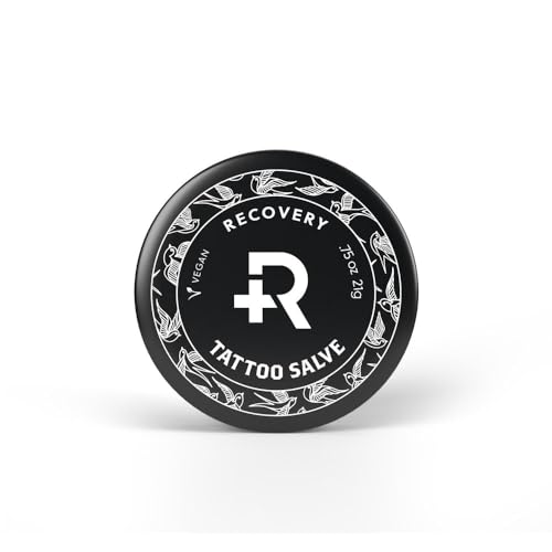 Recovery Aftercare Tattoo Salve – Natural Dye-Free Formula, Vegan Tattoo Care - .75 Ounces