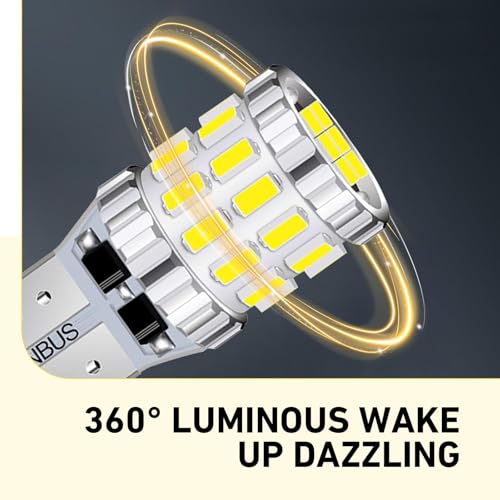 2PCS T10 194 LED Bulb Canbus Error Free 6000K miniatura 4