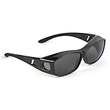 Pointed Designs Over Glasses Sunglasses - Fitover Sunglasses with 100% UV Protection (Black) (Black)
