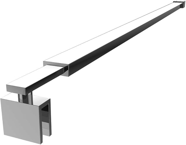 EMKE Shower Screen Support Bar - 700mm to 1200mm Wet Room Support Arm for Bath Panel Shower Glass Bracket, Fits 8-10mm Glass