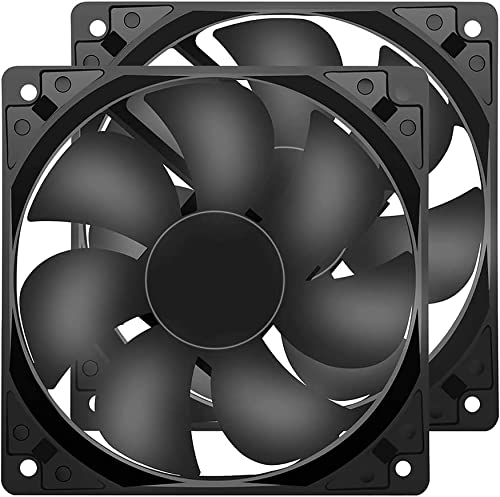 Cqfly Strong Quiet 12025 Fan 120x120x25mm 12cm 120mm Computer Case Fan DC 12V Cooling Fan for Computer case 2Pin 2 Wire 1600RPM 2-Pack