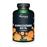 Bio Schwarzkümmelöl Kapseln | Keine Gelatine | 1000 mg ägyptisches Öl | Linolsäure + Thymoquinon | Deutsche Produktion von Vegavero | Nigella sativa | 300 Stück
