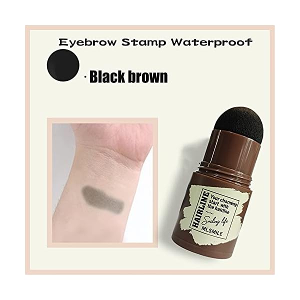 Eyebrow-Stamp-Waterproof-Brow-Stamp-Shaping-Kit-Eyebrow-Definer-with-24-Reusable-Eyebrow-Stencils-Hairline-Shadow-Powder-Stick-Black-brown Eyebrow Stamp Waterproof, Brow Stamp Shaping Kit Eyebrow Definer, with 24 Reusable Eyebrow Stencils, Hairline Shadow Powder Stick (Black-brown)