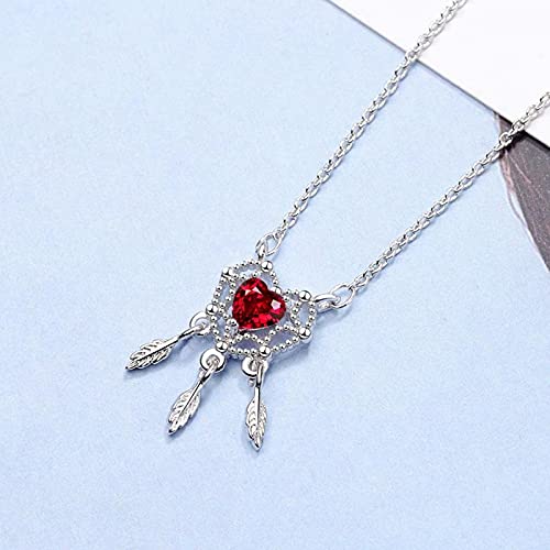 Collier attrape-rêves en argent et cœur d'amour, le cadeau idéal pour elle