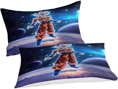Image of Premium 7D Printed King Size Bedsheet Set with Pillow Covers Soft Cotton Blend Double Bedsheet for Home (Pillow Covers :18x28 inches Bedsheet :90x100 Blue & White)