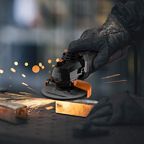 Electric Angle Grinder Meterk 6A 4-1/2inch with 115mm 3 Grinding Abrasive Wheels 3 Cutting Abrasive Wheels