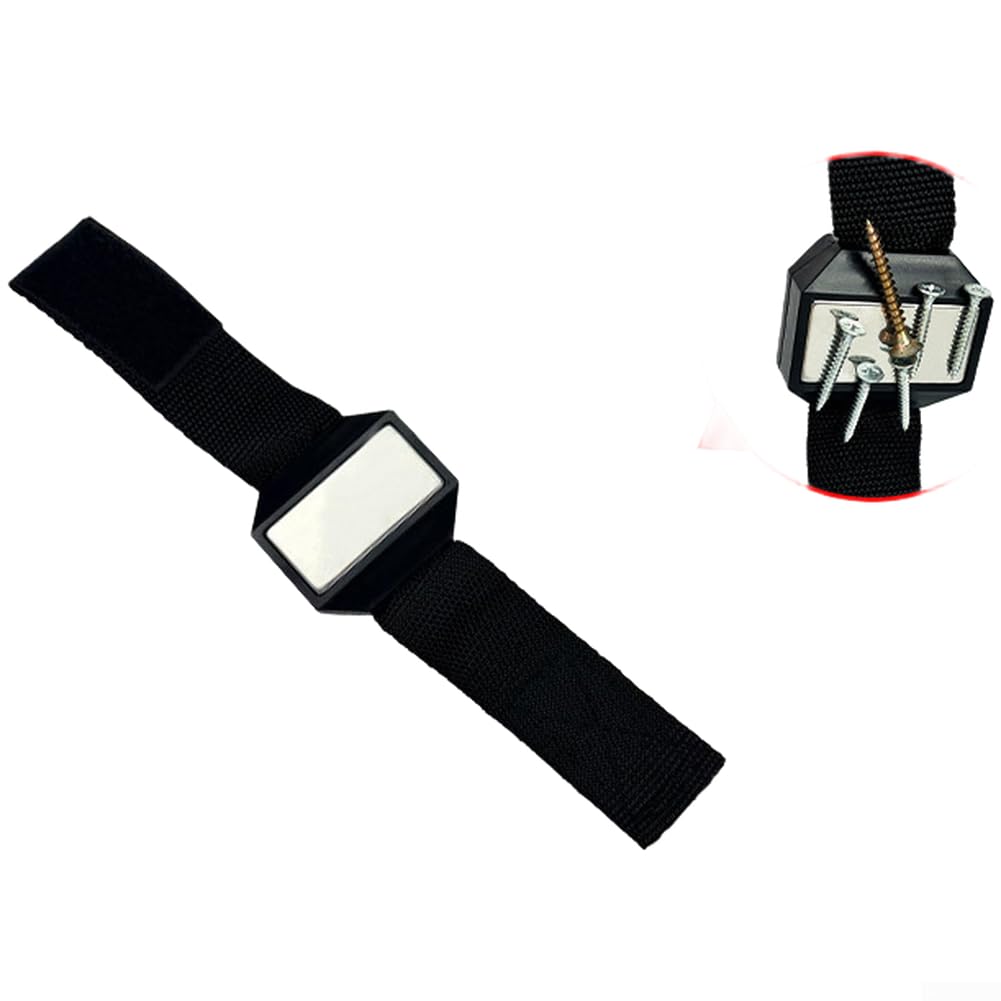 Soporte magnético de pulsera para brocas tornillos y pequeñas piezas ferrosas utilizadas con taladros con cable e inalámbricos (C)