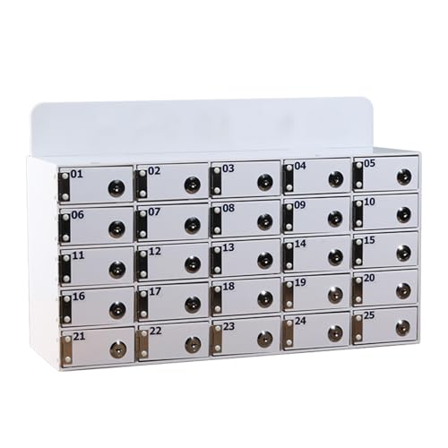 Taquilla portátil de acrílico con Loc Secure para aula, oficina y fábrica, 63 x 18,5 x 52,5 cm, perfecto para equipos y suministros