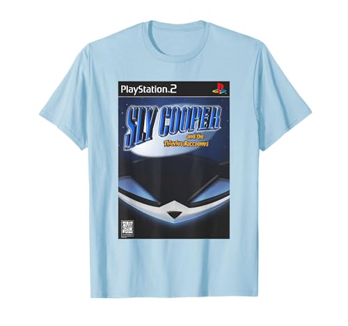 PlayStation 2 Sly Cooper Cover Art Video Game Maglietta