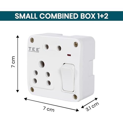 Image of Combined Box 6A with Universal Socket, Master Switch, LED Indicator | 240V Power Utility Box for Home, Office, Appliances | Without Wire, 6 Month Warranty(SMALL COMBINED BOX 1+2)