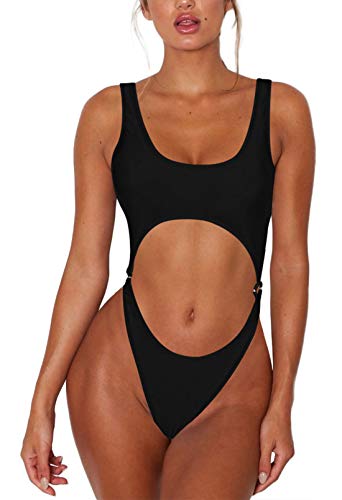 Sovoyontee Women's Sexy One Piece Swimsuits Cheeky Thong Bikini Bathing Suit4