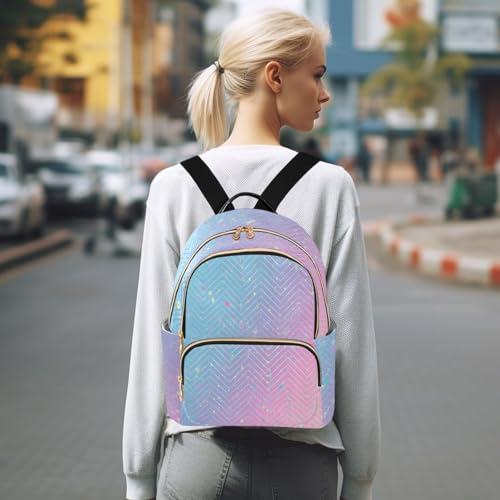 Image of senya Unicorn Background with Rainbow Women Backpack Purse Travel Daypack Shoulder Bag