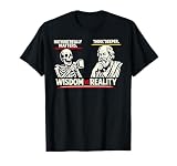 Skeleton vs Socrates Funny Philosophy Meme T-Shirt for Women T-Shirt
