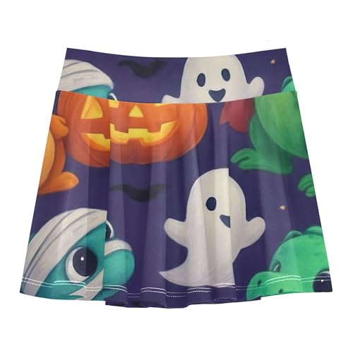 Joisal Skirts with Shorts Cute Cartoon Dinosaurs Halloween Girls' Shorts Athletic Skorts Colored Pleated Skort 4t