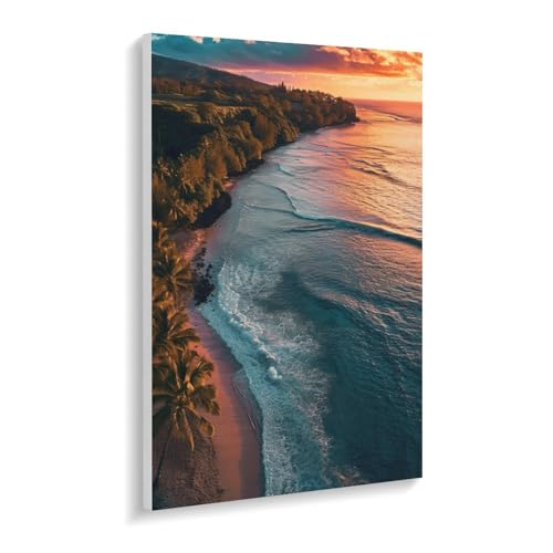 数字油絵 ラッセン 海が浜辺に打ち寄せる デジタル油絵 数字キットによる絵画 DIY絵 手塗り 美しい熱帯の風景 美しい海の景色 絵のように美しい夕日 数字キット塗り絵 壁飾り ホーム オフィス装飾 数字塗り絵 手工芸 初心者 大人 子供 贈り物 45×6