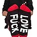 Fenta Socks Letter Print Fuck-off Pattern Casual Funny Sock Men Women Unisex by