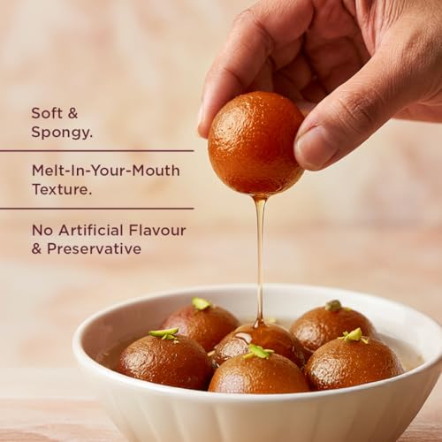 Image of Lal Sweets Gulab Jamun & Rasgulla Combo 1kg Each (Pack of 2) with 2 Rakhi | Traditional Indian Mithai | Raksha Bandhan Gift for Brother