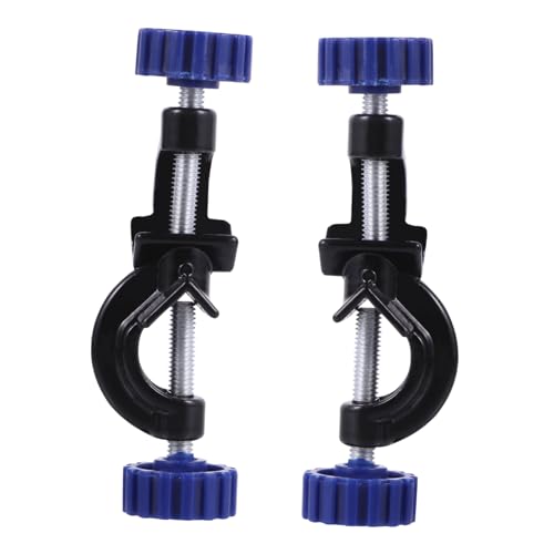FUNOMOCYA 2pcs Knob Universal Clip Adjustable Stand Lab Stand Support Clip on Lab Retort Stand Clam Clamps Kickstand Boss Head Knobs Jig Right Angle Clamp Holder Aluminum Plastic Spraying