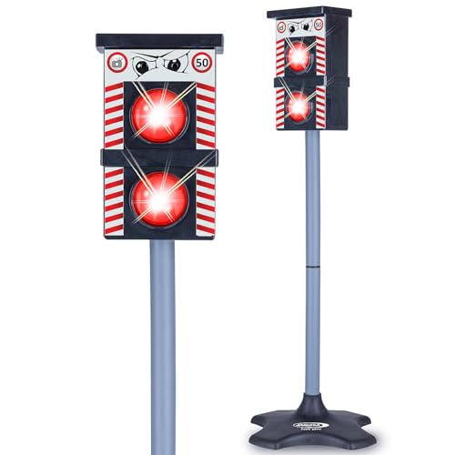 JAMARA 461850 Blitzer Traffic Flash, Spielzeug Blitzeranlage, Radarfallen für Kinder, Verkehrsüberwachung Polizei Radarspielzeug ab 3 Jahre Geschenk, Blitzen per Knopfdruck, Sound