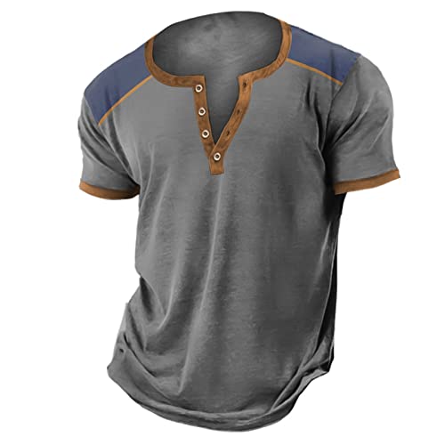 Camisa Casual Hombre EláStica,Camiseta Deporte Hombre Tecnica,Manga Corta Cuatro Botones Abertura Diseño Impresión Digital 3D Estilo Urbano Moderno Básica Casual Algodón Polo T Shirt Top