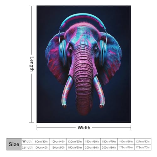 Couverture éléphant flannel moelleuse, idée cadeau douce pour chambre bébé - 6