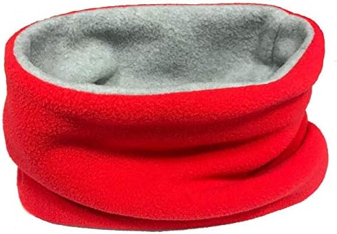 Childrens Kids Boys Girls Warm Winter Reversible Soft Fleece Snood Neckwarmer Scarf