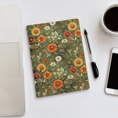 Bloc-notes lignés pour l'école et carnet A5 rechargeable avec couverture rigide - 5