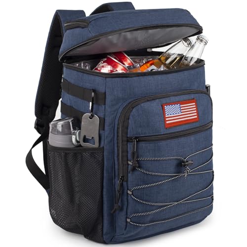 Image of Portable Tactical Backpack Cooler, 25L Storage Long Hours Temperature Retention Outdoor Insulated Cooler Bag, Leakage-Proof Cooler Backpack for Hiking Picnic Camping Beach