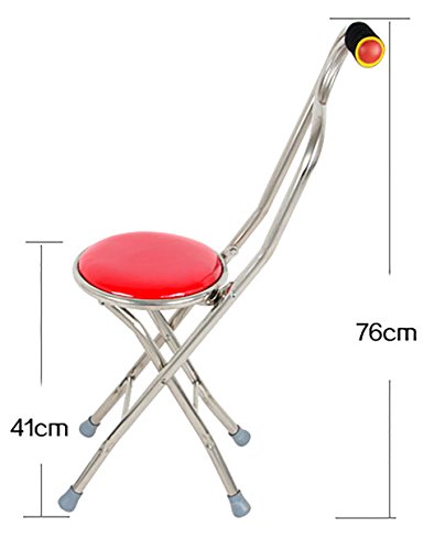 Tabouret en cuir pliable pour pause de marche des seniors - 3