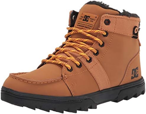 DC Men's Woodland Cold Weather Casual High Top Shoe Snow Boot, Wheat, 7