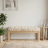 Zeehear Cuscino per pallet, in cotone, 120 x 80 x 10 cm, beige, con nastri antiscivolo, ergonomico, lavabile, per giardino, terrazza, balcone, interni ed esterni