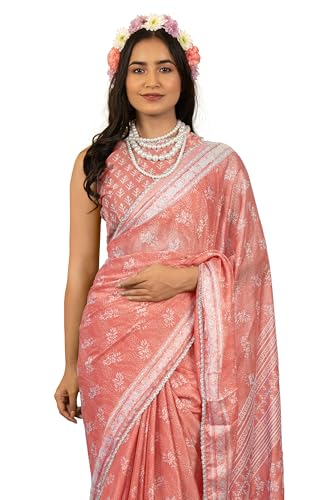 Image of MIRCHI FASHION Women Saree Leheriya Print Chiffon | Lightweight Traditional Sari for Farewell and Wedding Ceremonies with Unstitched Blouse Piece