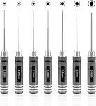Gruiqrd Hexagonal Screwdriver Set, 7-Piece RC Tool Hexagon Socket Screwdriver Hand Tool for Model Making Car Boat Quadcopter (0.9 mm, 1.27 mm, 1.3 mm, 1.5 mm, 2 mm, 2.5 mm, 3.0 mm)