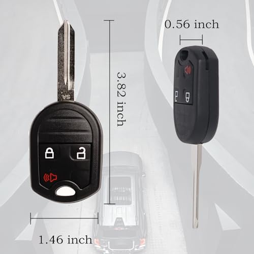 MechanMagic Key Fob Replacement Fits for CWTWB1U793 Ford F-150 2004-2014 F-250 F-350 F-450 Flex 2009-2017 Explorer 2001-2015 Escape Ranger Fusion Econoline Mercury Keyless Entry Remote Control 2 Sets