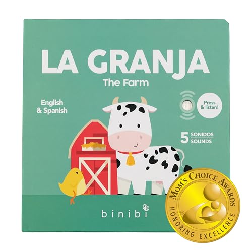 Image of Binibi La Granja Bilingual Sound Book - Interactive Spanish Learning for Babies - Ages 1-5