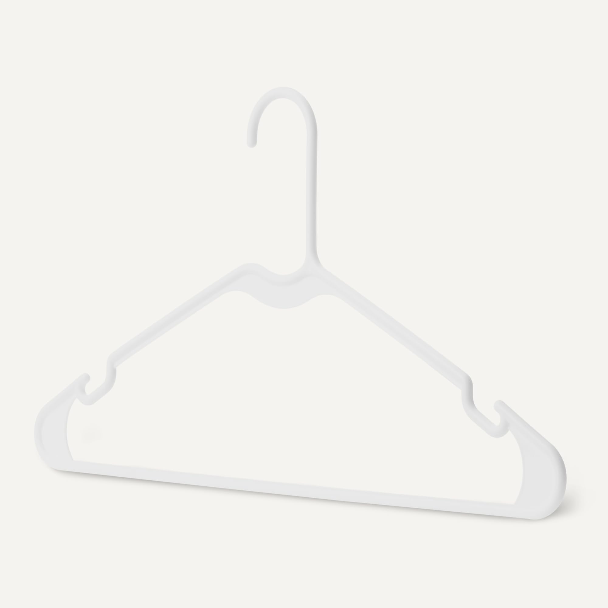 Cintres En Plastique 50PCs Antidérapants Avec Structure Triangulaire Blanc | FR