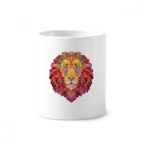 Boîte en céramique Lion coloré porte-brochage brosse à dents pen tasse blanche coupe 350ml