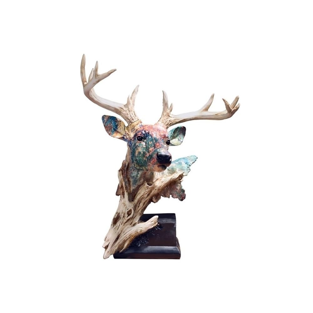 WQQYU6HKF Table Decorations Resin Decoration Living Room TV Cabinet Wine Deer Shape Art Statue