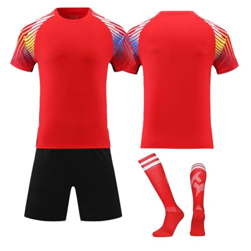 Conjunto de camiseta de fútbol personalizada, camiseta de entrenamiento con número de nombre, uniforme deportivo para hombres, mujeres y jóvenes, 1-rojo, Altoa única