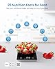 RENPHO Digital Kitchen Scale, Smart Food Weight Scale with Nutritional Calculator, Gram Scale for Weight Loss Cooking Baking Keto Macro Diet, Black Glass, 22lb/10kg #1