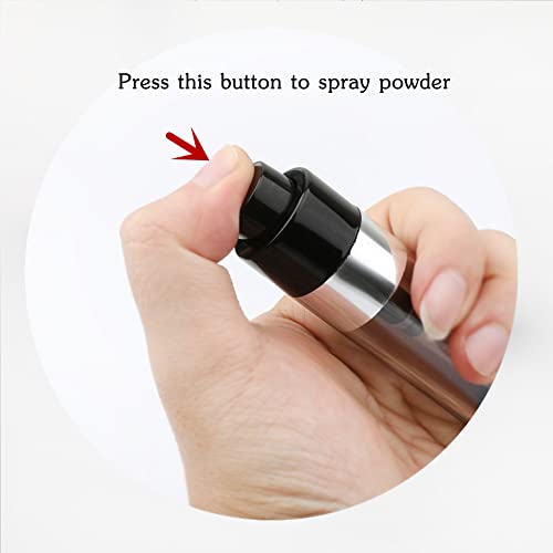 Bling Toman Spray Applicator For Powder Face Blush Brush Reusable Travel Brush With Refillable Loose Powder Bottle Jars For Color, Highlight, Contour, Blush, Flawless, Powder Cosmetics (Black Blush Brush) #TOP2