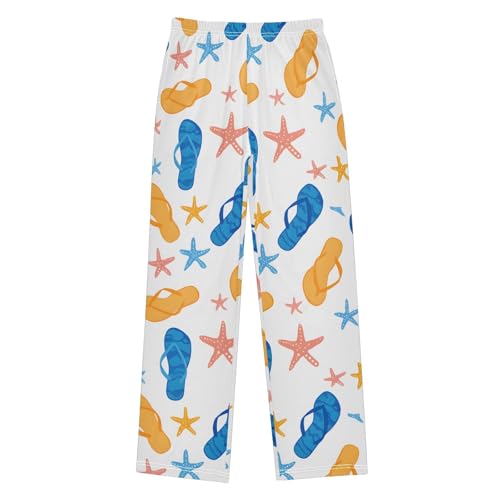 Slippers Pattern Cute Pajama Pants, Soft Sleepwear Lounge Pants Pajama Pj Bottoms for 6-14 Years