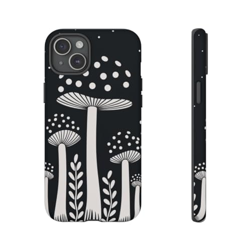 Coque iPhone 15 Plus champignon rétro pour sublimer votre style quotidien avec élégance