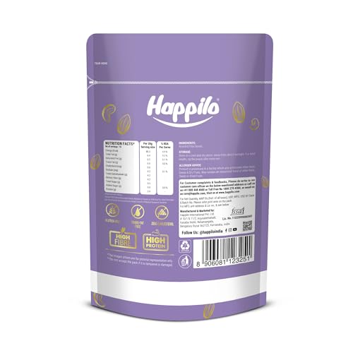 Image of Happilo Premium Authentic Flax Seeds Roasted 250g (Pack of 4) | Omega-3, Protein & Fiber | Alsi Seeds for Hair Growth, Weight Management & Diet
