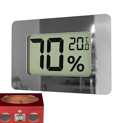 Higrómetro digital para interiores, monitor de temperatura y humedad | Monitor de temperatura de medidor de humedad de metal | Medidor de temperatura, medidor de humedad interior reutilizable para