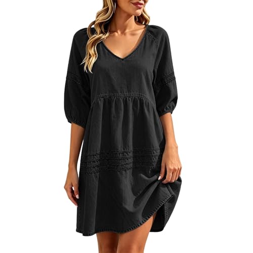 Vestido informal holgado tipo minivestido babydoll fresco