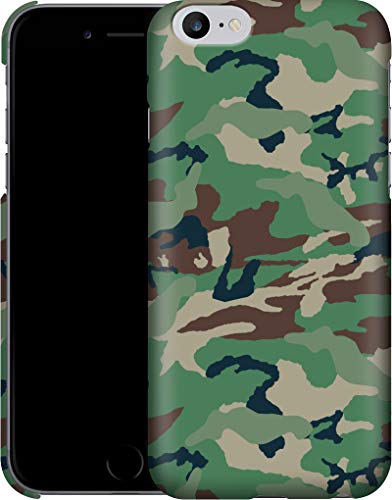 caseable Funda Protectora rígida para iPhone 6 Plus, Superficie Resistente a los Golpes y arañazos, diseño Colorido y Estampado Completo, Camuflaje Verde y marrón